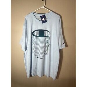 Champion Mens 2Xl Light Blue Short Sleeve Tshirt NEW
